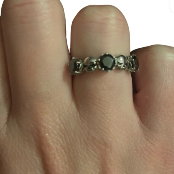 Harley-Davidson Silver Ring with Black Stones 💍 - Picture 4 of 4